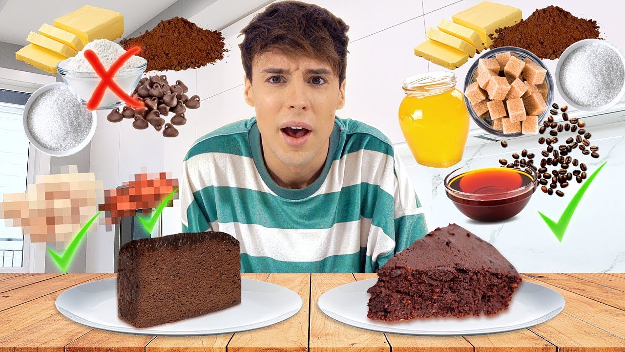 I made a 2 INGREDIENT vs. 20 INGREDIENT Chocolate Cake RECIPE | Raphael Gomes