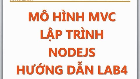nodejs web503 Hướng dẫn viết chương trình quản lý product theo mô hình MVC lab4 bài 3