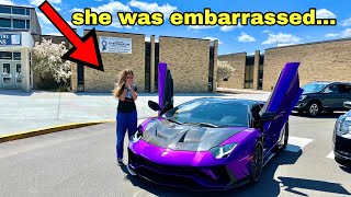 Picking Up Little Sister from High School in a LAMBORGHINI