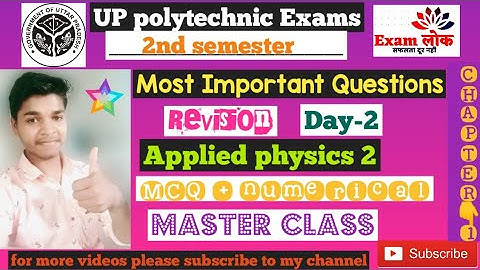 Applied Physics -2🔥MCQs Revision🔥Day 2🔥#chapter-1 wave motion and it