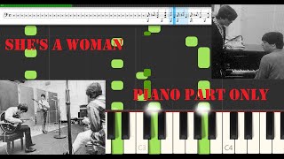 She's a Woman (by Beatles) piano part reconstructed (synthesia)