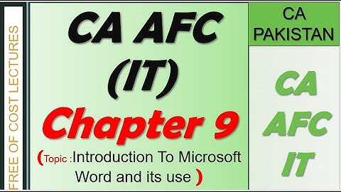 Introduction To Microsoft Word  and  its use  Lecture 1