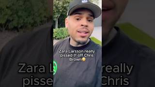 Zara Larsson had Chris Brown MAD! #shorts #chrisbrown #zaralarsson