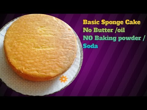 basic-sponge-cake//beginners-sponge-cake//no-butter,-oil,-baking-powder,-baking-soda-//easy-recipe