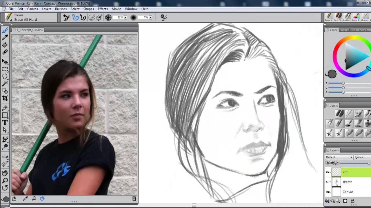 painting faces in corel painter tutorial