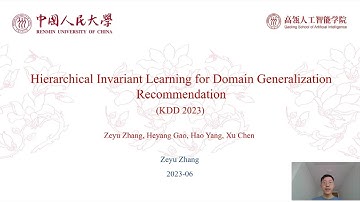 KDDD 2023 - Hierarchical Invariant Learning for Domain Generalization Recommendation
