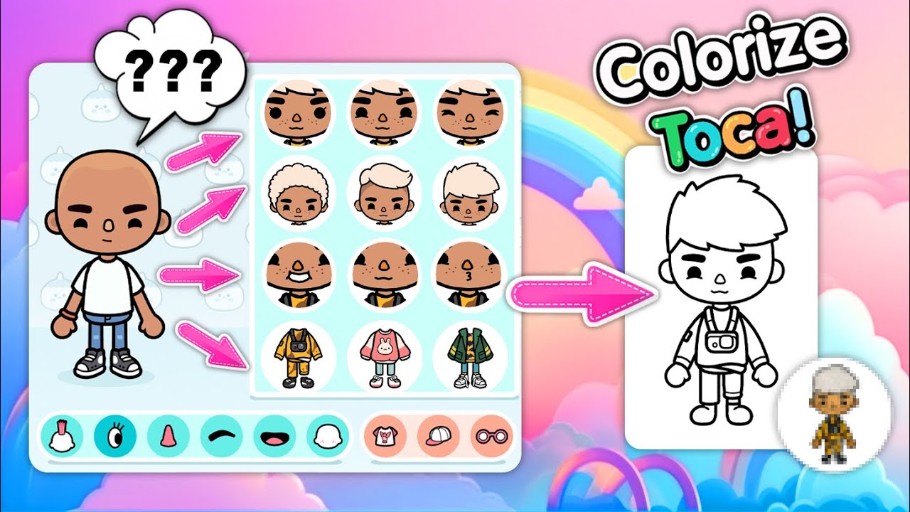 Toca Boca Coloring Pages / How to Colors Toca World character. - YouTube