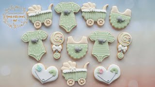 Cute Elephant Baby Shower Cookie Set ~ Unisex Baby Cookies
