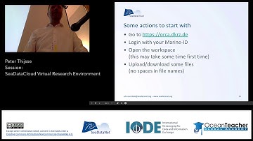 SeaDataCloud Virtual Research Environment (VRE)