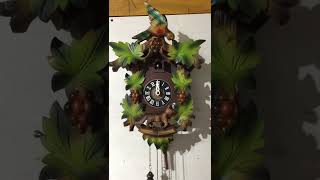 Vintage  Black Forest Hand Carved/Painted 30 Hour Cuckoo Clock-Working 1970's!