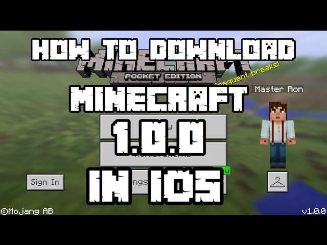 How To Download Minecraft Pe For Free In Ios No Jailbreak And Computer Verson 1 0 0 Youtube