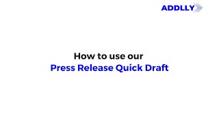 📰 Press Release Quick Draft: Write Press Releases with AI in Seconds!