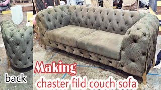 how to make sofa chaster fild sofa upholstery tutorial New design sofa Chester Moon making part 2