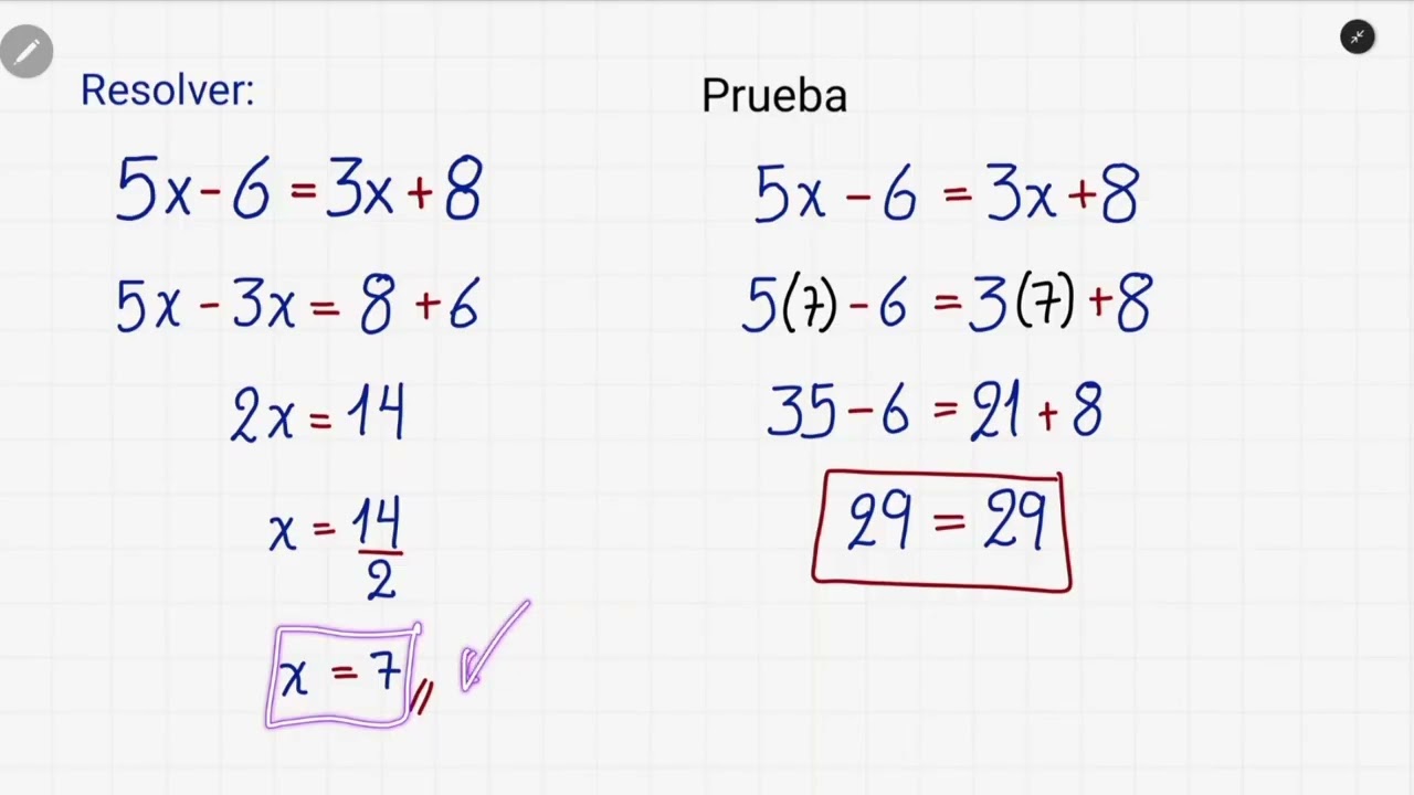 Ecuaciones de primer grado numéricas