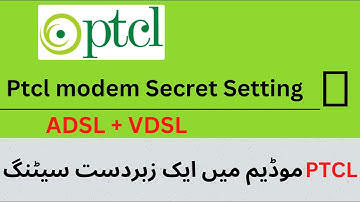 PTCL Modem - ptcl modem Secret Setting - ptcl modem ka setting Kese kare - ptcl modem setting