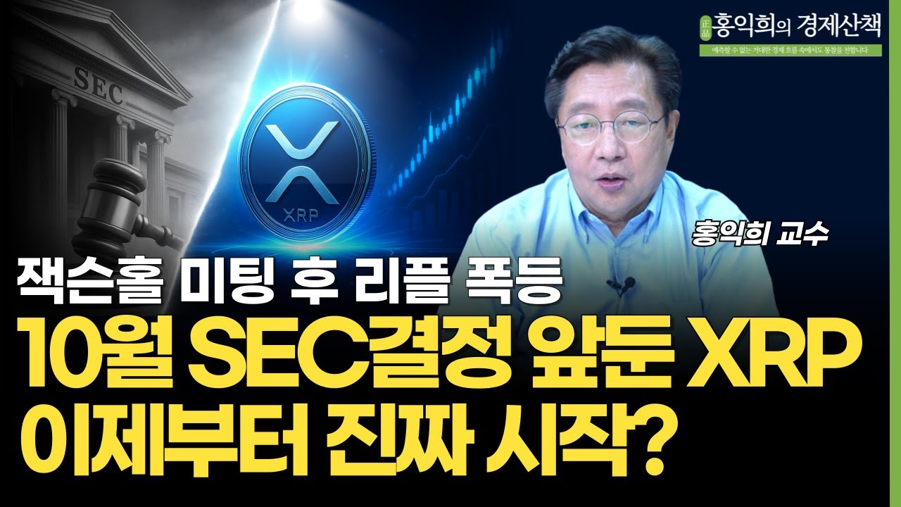 잭슨홀 미팅 후 리플 폭등 ! 10월 SEC결정 앞둔 XRP, 이제부터 진짜 시작? 리플의 과거와 현재 | 홍익희 교수