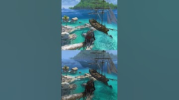 Black Flag Water Graphics Mod Before & After
