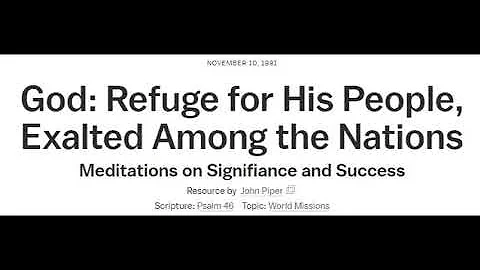 The Seed of the Word and the Fruit of Love - John Piper Classics MP3 to Video