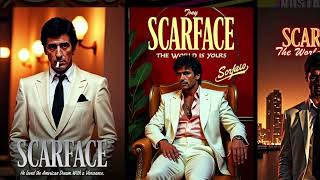 Scarface Movie Poster Magnet, Poster Design with 60s, 80s and 90s Concepts