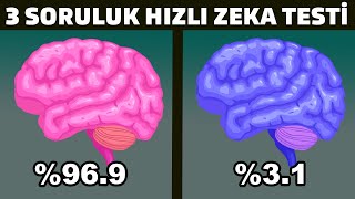 4 Dakikada 3 Zeka Sorusu Hızlı Olun