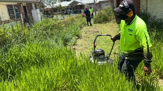 Yard Neglected Due To Health Condition | FREE MOWING  Satisfying Outcome | Slasher Team
