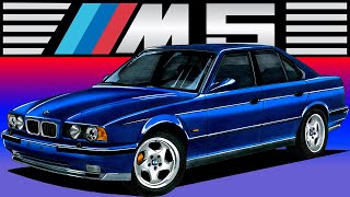 BMW M5 E34 Extraordinary S38B38 1991 года | Рисуем BMW M5 E34 | Drawing BMW M5 E34 | How to draw BMW