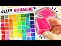 I tested that MASSIVE Jelly Gouache set... *56 colors*
