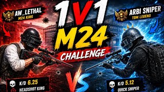 🔥 1v1 M24 Challenge | Epic PUBG Sniper Battle 😱