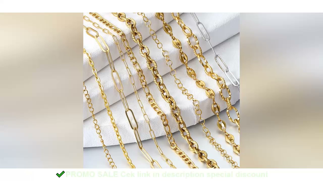2Meters/1Meter Stainless Steel Chain High Quality Gold Color Chains for Bracelet Necklace Jewelry Ma