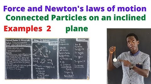 Connected Particles along an inclined plane : example 2..........#africastruggle