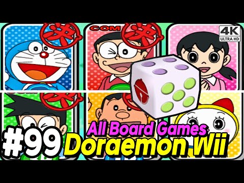 Doraemon Wii - Himitsu Dougu-ou Ketteisen! - Longplay All Board Games | AlexGamingTV 4K [2023]