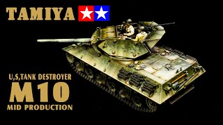 TAMIYA 1/35  M10 U,S,tank Destroyer mid production【Subtitle support】