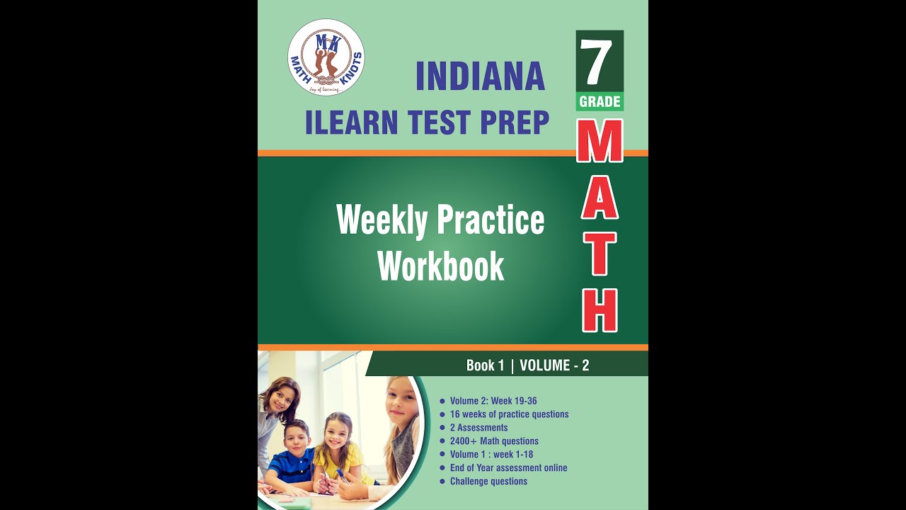 Indiana ILEARN 7th Grade Math Test Prep | Volume 2 Workbook | 2400+ Practice Questions