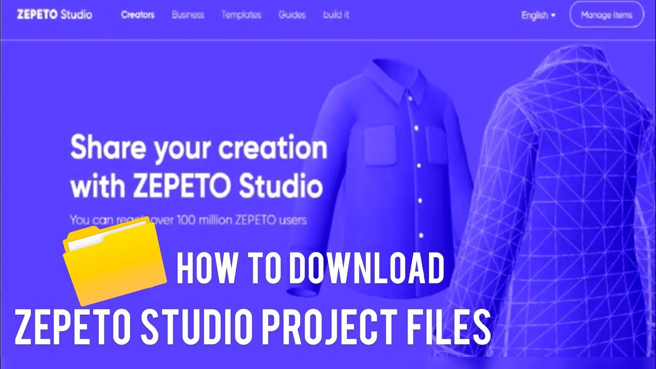 Zepeto Studio Project Files How To Download And Extract Files To Unity Application Youtube