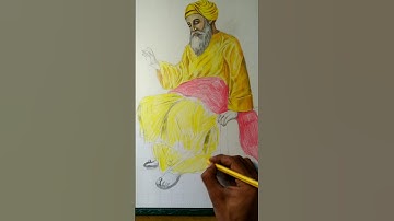 Part 2  Shri Guru Nanak Dev ji Colour full Art #bhaktisong #waheguruji #art #viralshort #music