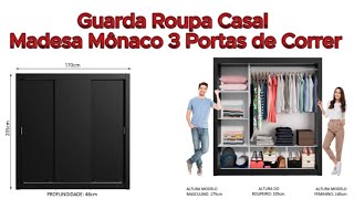 Download Lagu Guarda Roupa Madesa Mônaco 3PTS de Cor #montagem #guardaroupas #passofundo #riograndedosul MP3