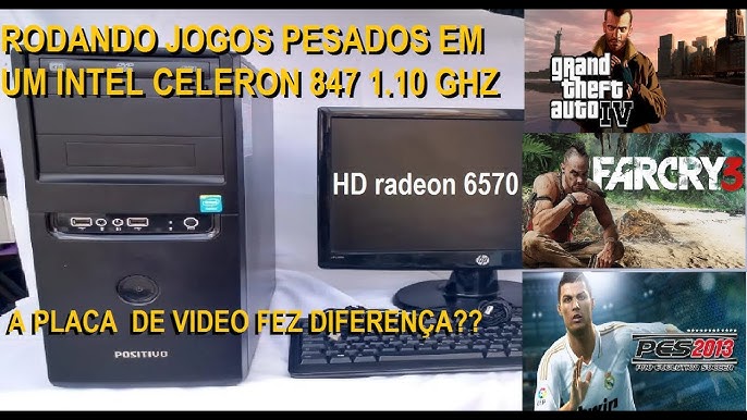 PES2017 - teste em pc fraco sem placa de video - celeron 847 4gb de ram 