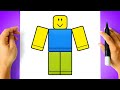 How to draw a roblox noob step by step  roblox drawing  easy