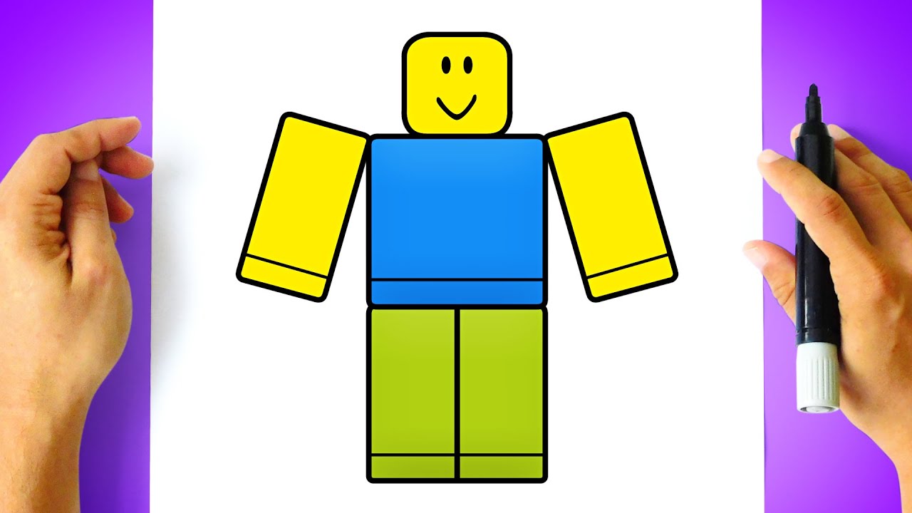 i drew a noob in my style : r/roblox