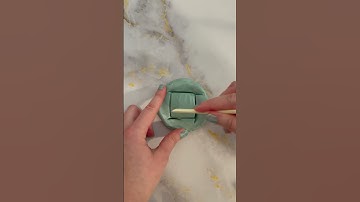 Squid Game Green Square 🟩 Air Dry Clay Dalgona Cookie #shorts #squidgame #dalgona