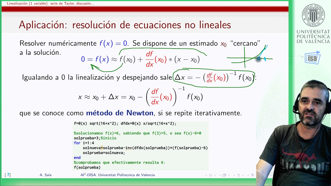 Linealización de funciones de 1 variable (II): serie de Taylor, discusión, observaciones finales