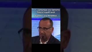 Carlo Conti vs Amadeus sulla chiusura di Sanremo #sanremo...