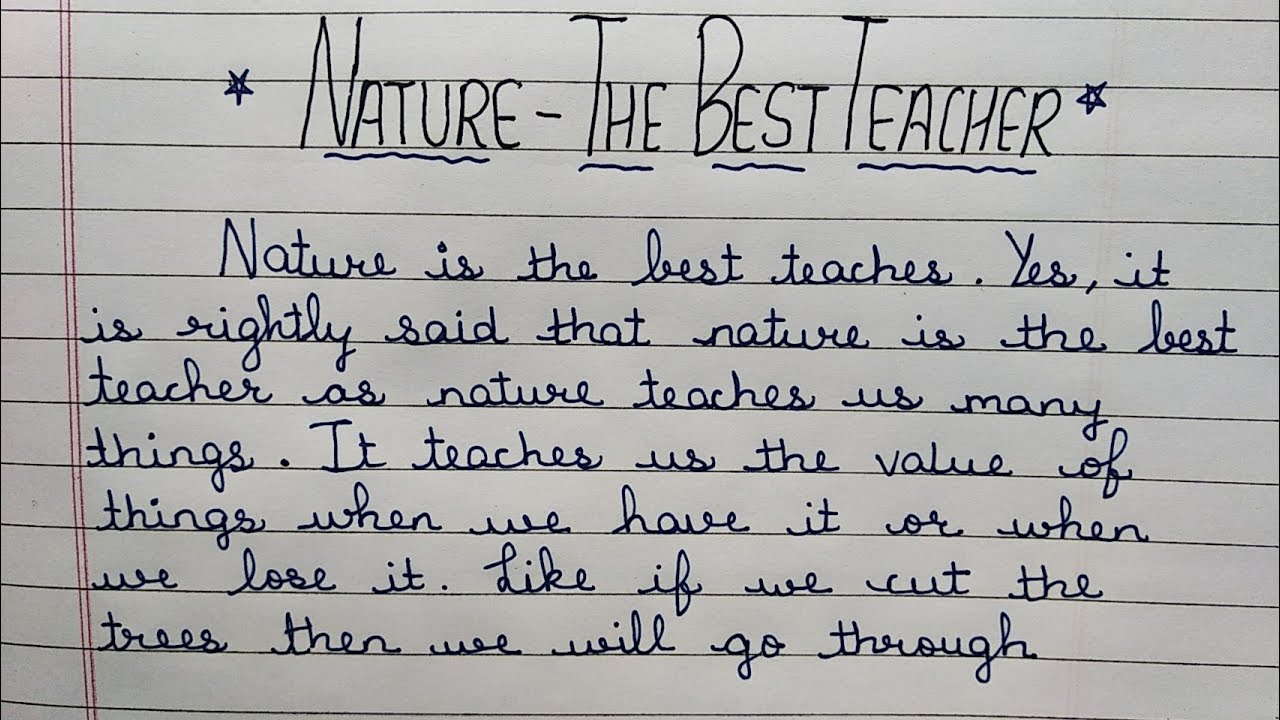 essay about nature is the best preacher