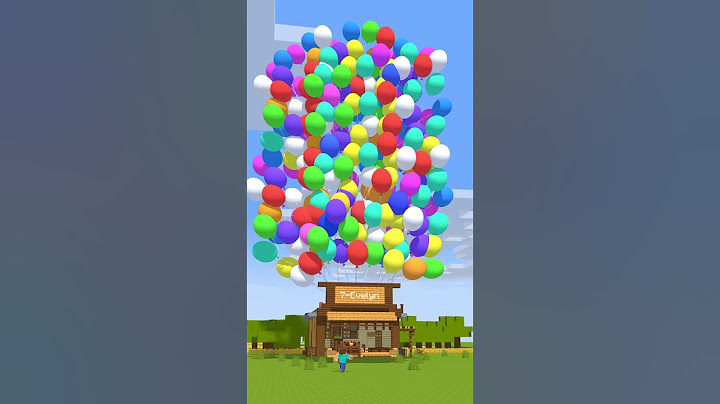 How Many Balloons To Make A Store Fly? #minecraftshorts