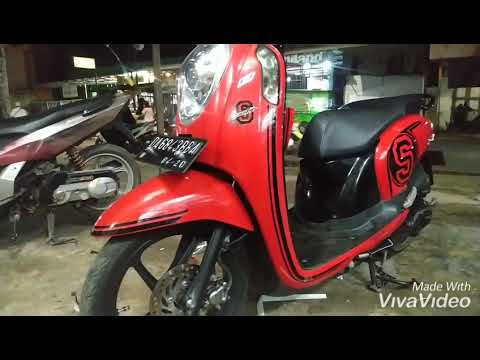  Stiker  maxdecal di scoopy  merah  glosi Mantul ngk mau 