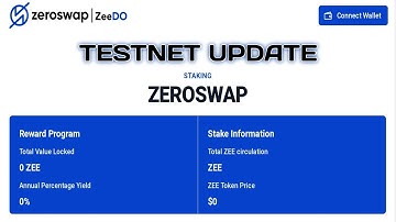 ZEROSWAP TestNet Update 2021