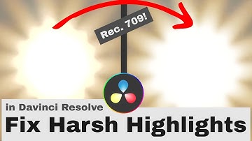 Fix HARSH Blown Highlights in Rec. 709 | Davinci Resolve Free Version Trick