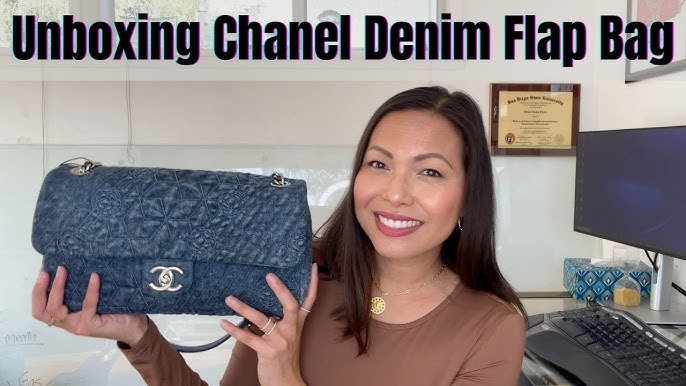 Chanel Blue Denim Top Handle Bag Q6B04W0WBB003