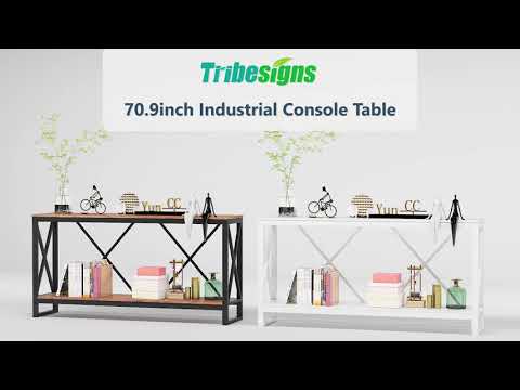 Tribesigns Console Table, Industrial 70.9 Inch Sofa Table Extra Long Entry Table J0001