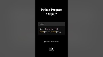 Python Basics Series Part 33: List is Sorted in Ascending Order 📈